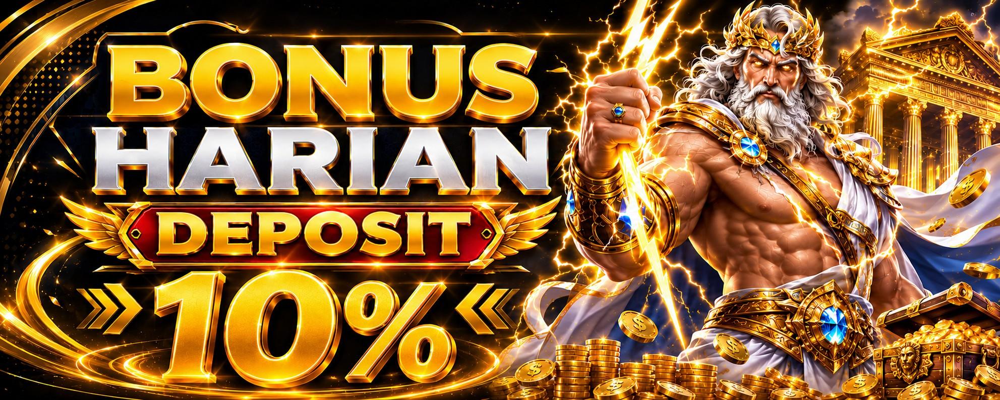 Bonus Harian Deposit 10%